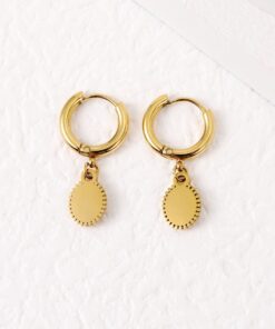 Round Drop Earrings