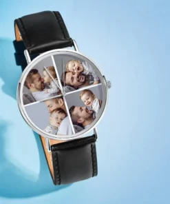 Father's Day Gifts Custom Photo Watch Personalized Collage Photo Watch Gift for Men