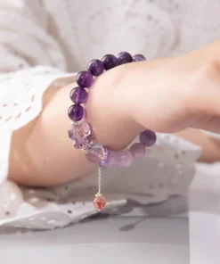 Purple Amethyst New Chinese Retro National Style Duobao Tassel Dragon Year Design Bracele Hand String Gift