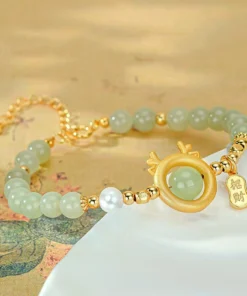Zodiac Dragon Decoration Hotan Jade Bracelet Light Luxury Advanced Sense For Women Fine Jewelry Birthday Style Gift