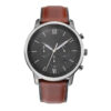 Men's Chronograph Watch with Genuine Leather Band