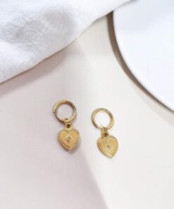 Vintage Fashion Heart Shaped Drop Earrings
