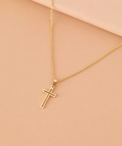 Stainless Steel Necklace For Women Lover's Chain Cross Necklace Small Cross Jewelry